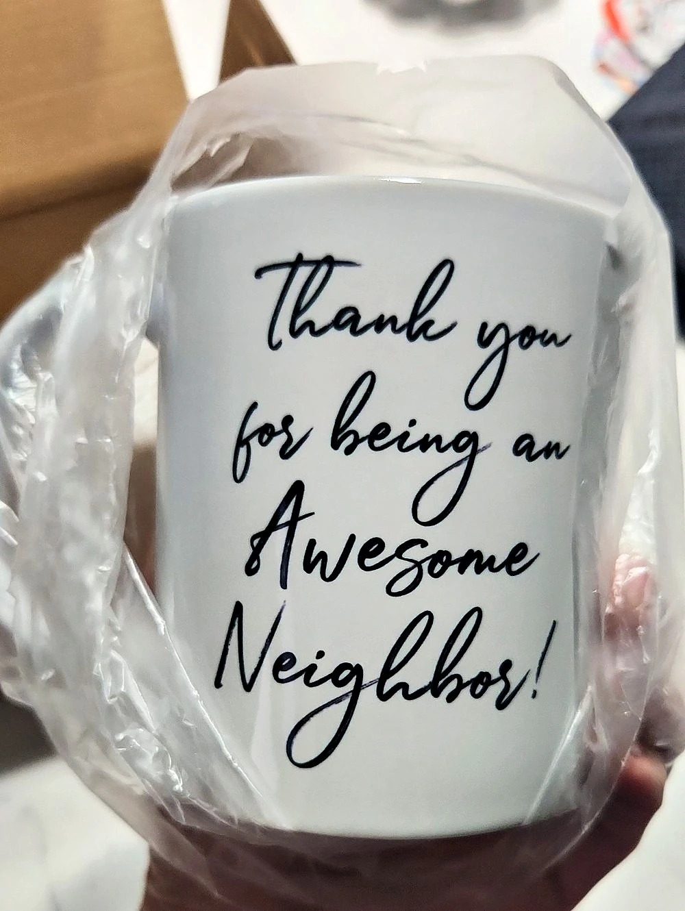 White & Red Neighbor Coffee Mug